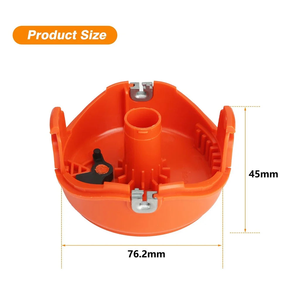 8Pcs Spool Cap for Black & Decker GH750 / GH710 / GH700 Lawn Mower, DF-065-BKP / RC-065-P&90517175 - 7