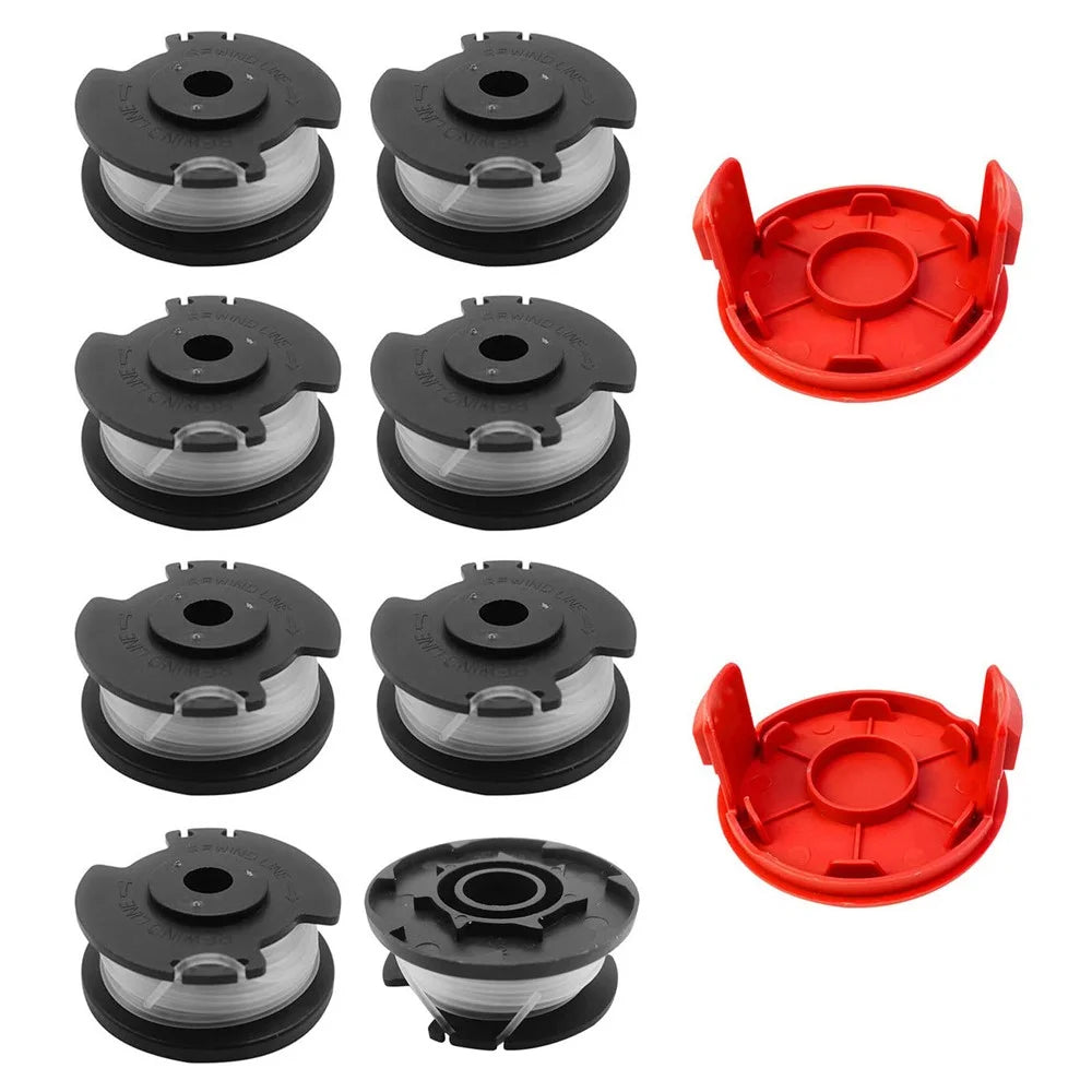 TLH-02+ TLH-02-1 8Pcs Replacement Spool + 2Pcs Spool Cap for Hyper Tough 20V Max HT22-401-03-05 / HT-19-401-003-06 / HT19-401-003-07 - 1
