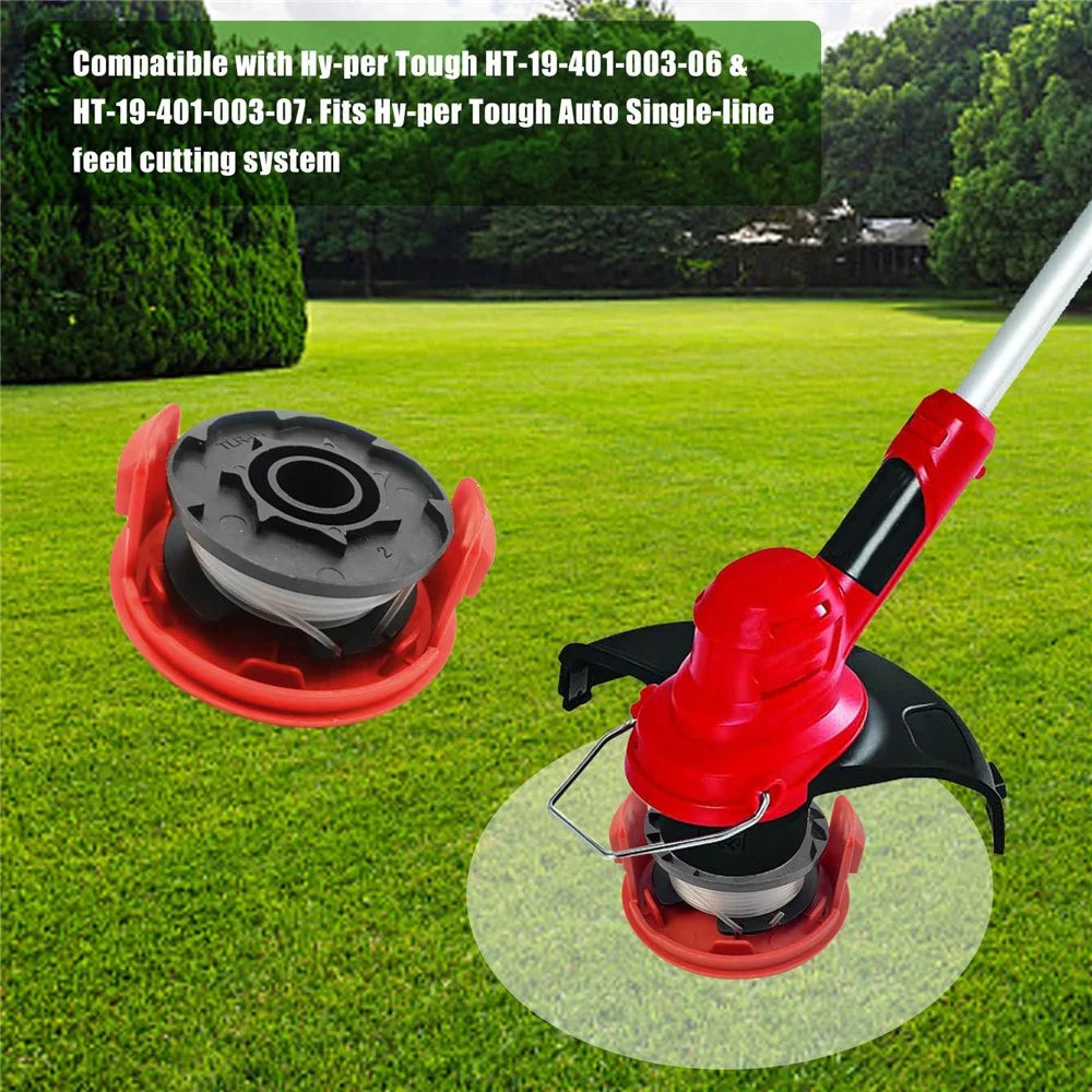 TLH-02+ TLH-02-1 8Pcs Replacement Spool + 2Pcs Spool Cap for Hyper Tough 20V Max HT22-401-03-05 / HT-19-401-003-06 / HT19-401-003-07 - 2