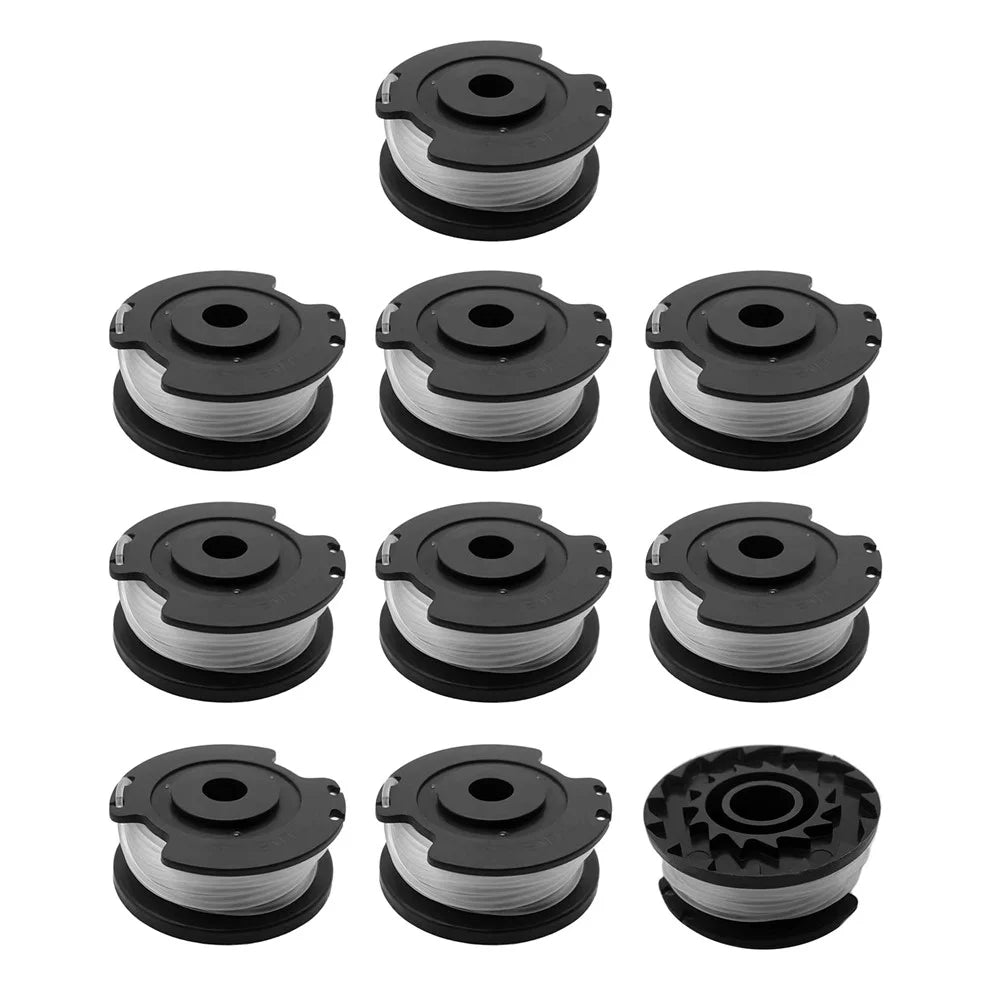 RS3030 10Pcs Replacement Spool for LawnMaster CLGT1810S01 / CLGT2412 / CLGT2410 Mower Accessory - 1