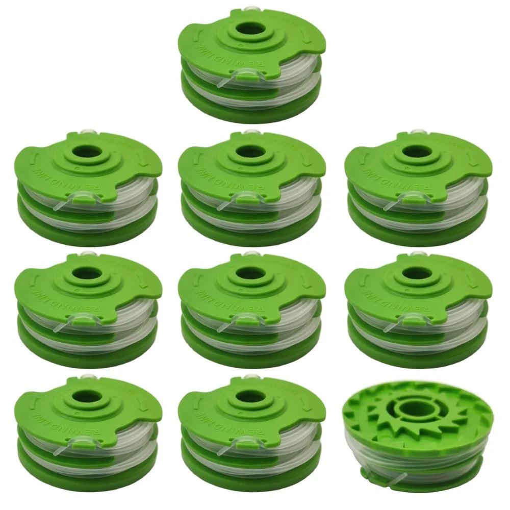 RS90111 10Pcs Replacement Spool for Earthwise ST00011 / ST00013 / ST00015 / ST00113 / ST00115 Mower Accessory - 1