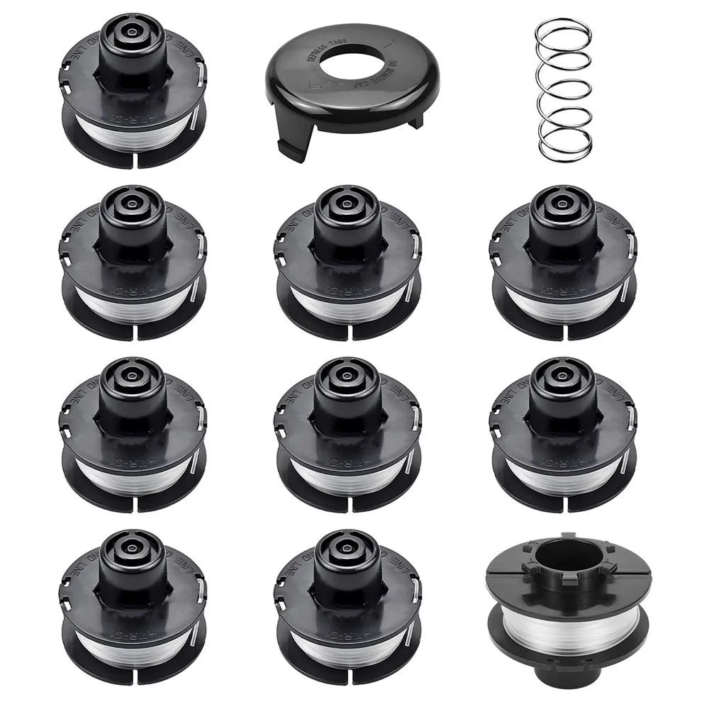 Replacement Set for Toro 51301 / 51256 Lawn Mower 10Pcs 88175 Spool + 73-8200 Trimmer Cover + 73-8220 Spring - 1