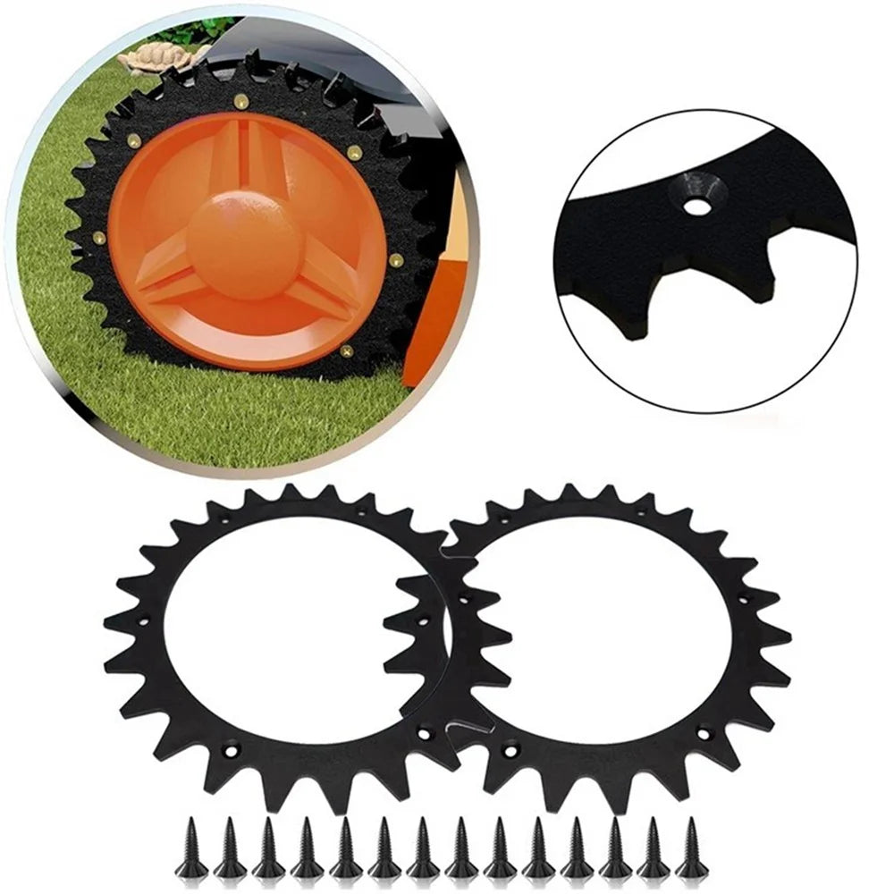 For Worx Landroid S / M Series Robotic Lawnmower RSWL-01 Anti Slip Spikes with RSXJ0003 Wheel Protector - 2