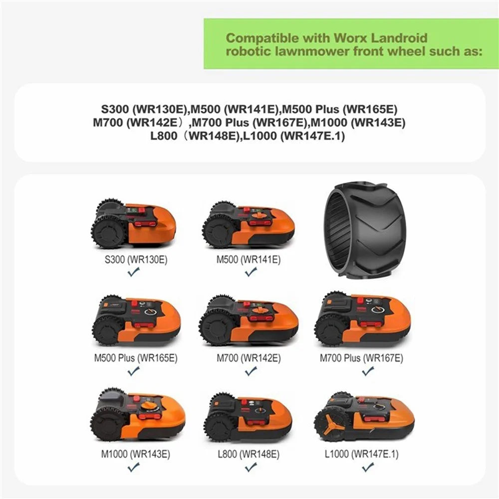 For Worx Landroid S / M Series Robotic Lawnmower RSWL-01 Anti Slip Spikes with RSXJ0003 Wheel Protector - 6