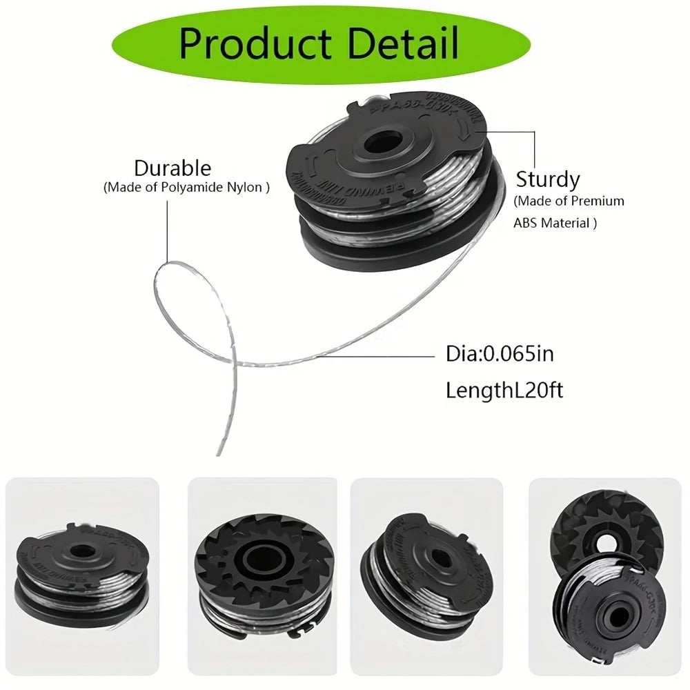 6Pcs F016800351 Mower Spool Set for Bosch ART 30-36 LI / ART 24 / ART 30 Lawn Mower Trimmer Spool - 4