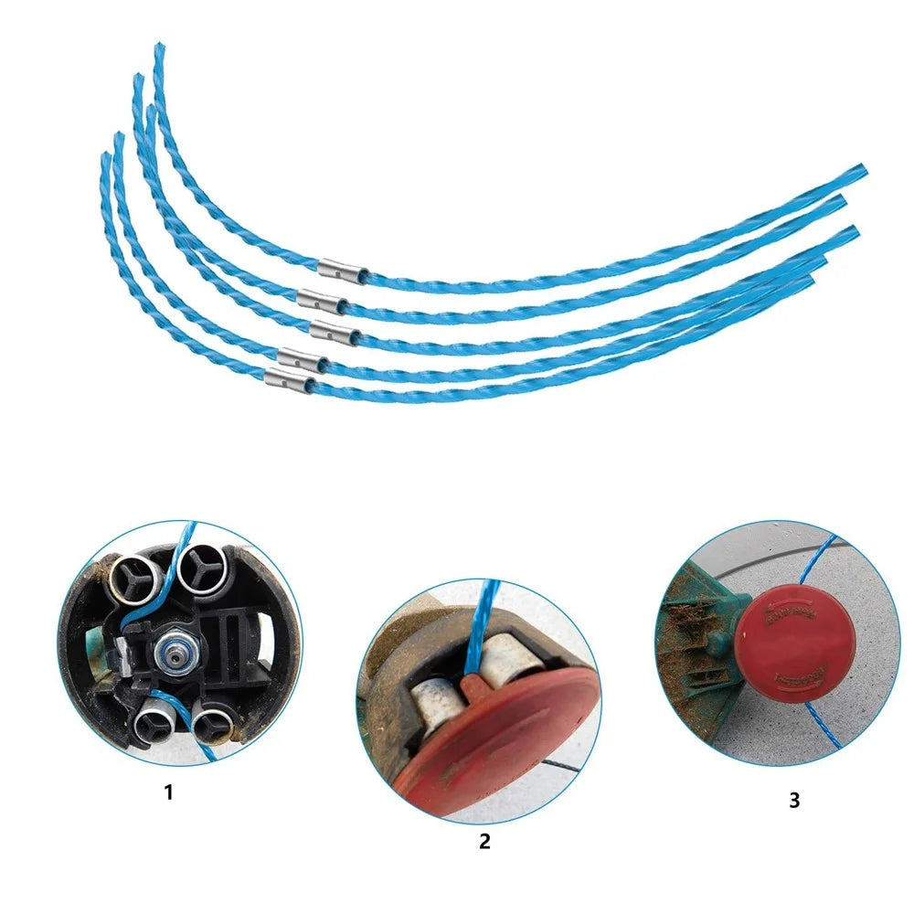 40Pcs Heavy Duty Trimmer Line for Black & Decker GL685 / GL680 / GL690 / A6487, 40cm Nylon Thread with Buckle, Blue - 2