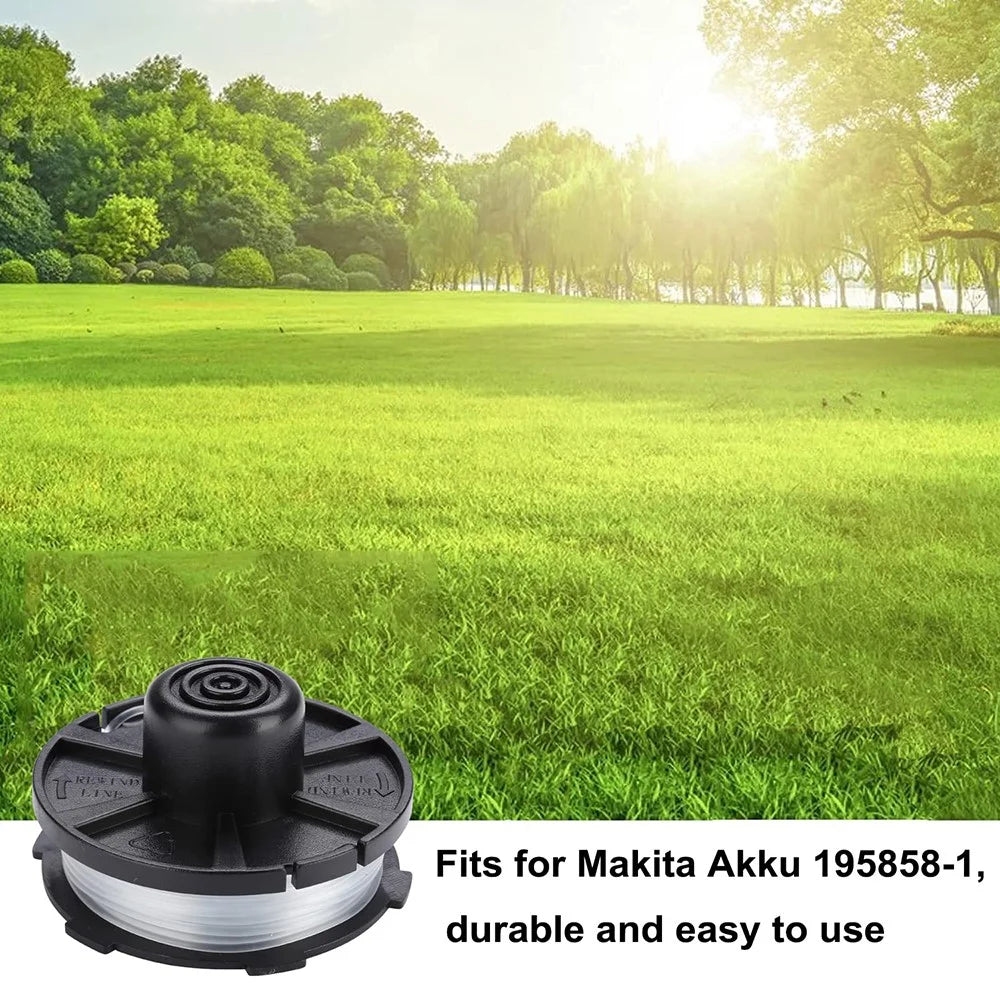 2PCS For Makita Akkusense Lawn Mower Replacement Spool Wire Reel Part 196146-9 / 195858-1 - 3