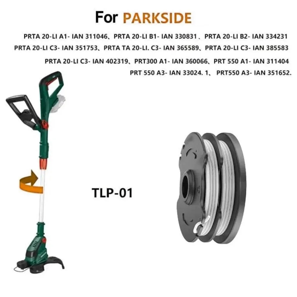 8Pcs For Parkside Lawn Mower Wire Reels Grass Trimmer Nylon Rope Spools, TLP-01 - 3