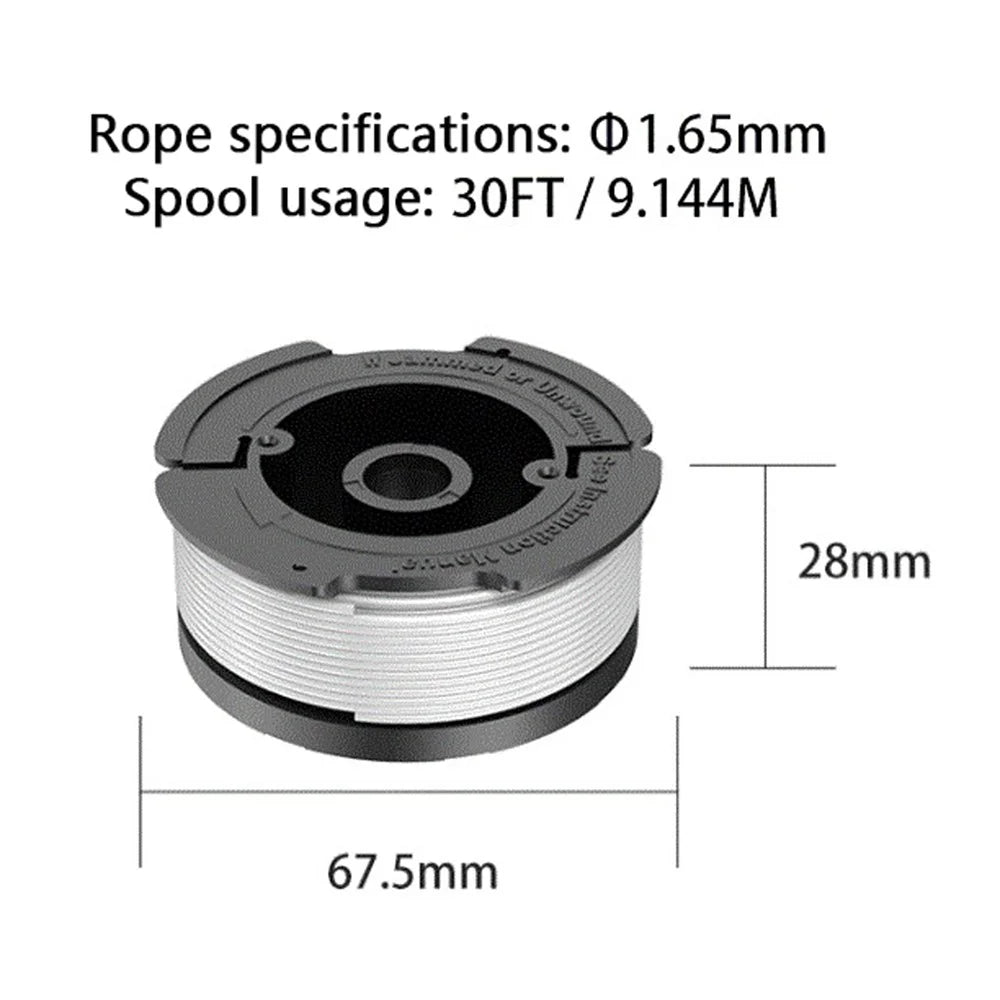8Pcs Replacement Spool for Black & Decker GH400 / GH500 / GH600 Lawn Mower Wire Reels, AF-100-3ZP - 6