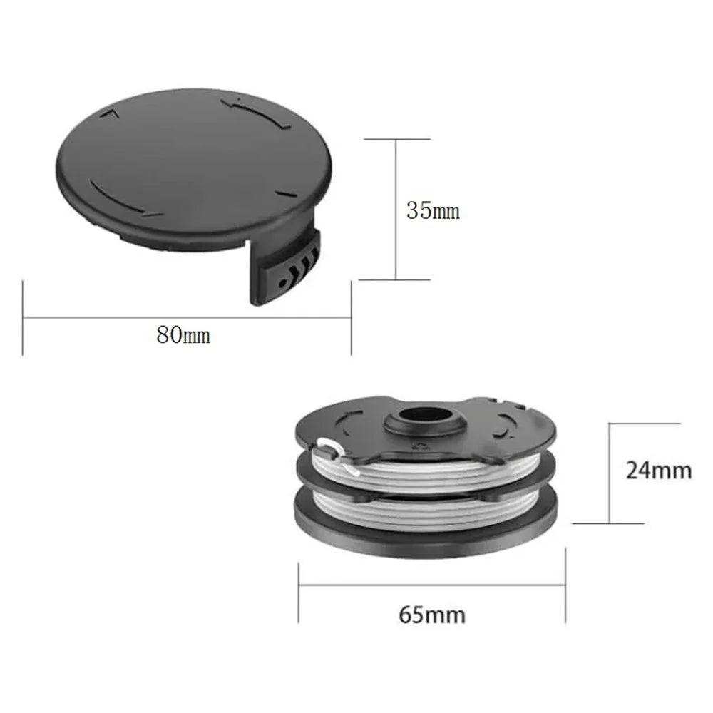 For Parkside Lawn Mower Replacement Spool + Spool Cap, TLP-01 / TLP-01-1 - 4