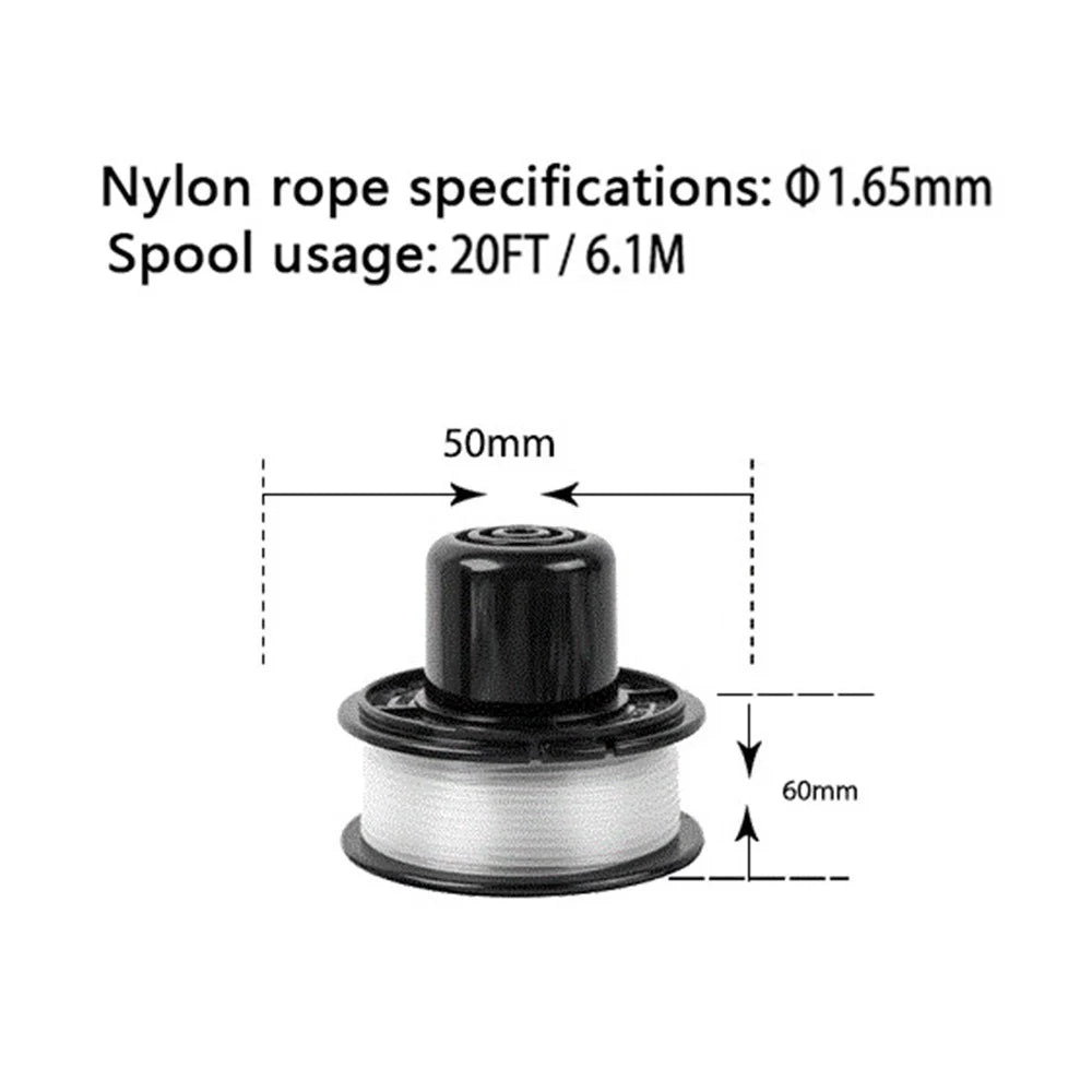 6PCS RS-136-BKP Spools Replacement Parts for Black & Decker Lawn Mower - 7