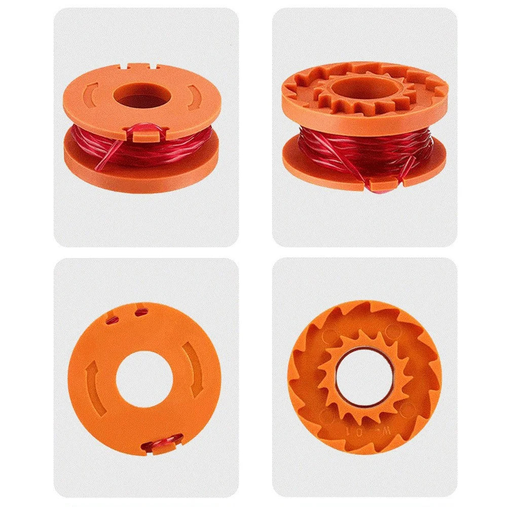 WA0010+WA6531 Lawn Mower Parts For Worx WG150 / WG151 / WG163 4 Spool+1 Cap - 4