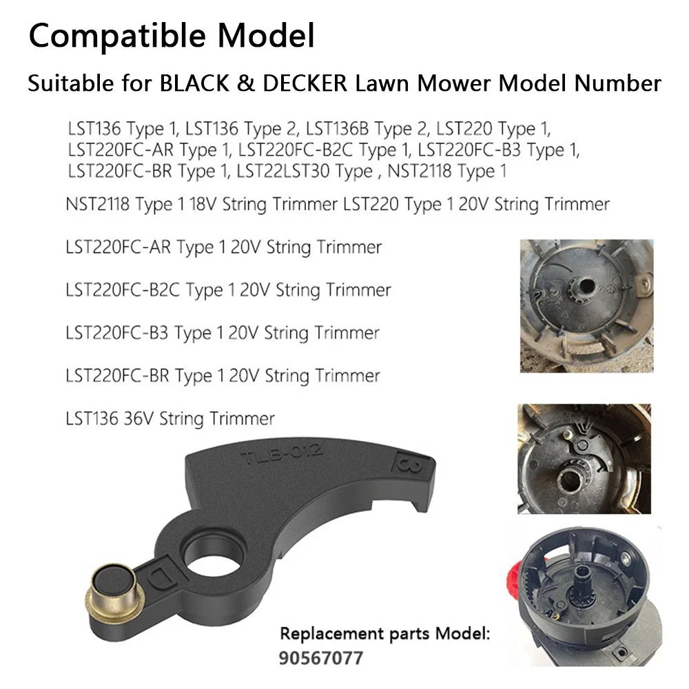 For Black & Decker Lawn Mower 90567077 Trimmer Line Feeder Lever Replacement Part - 3
