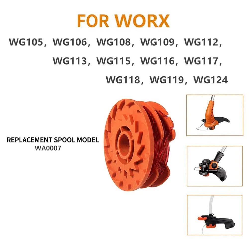 10PCS Lawn Trimmer Wire Reels for Worx Lawn Mower Spools WA0007 - 3