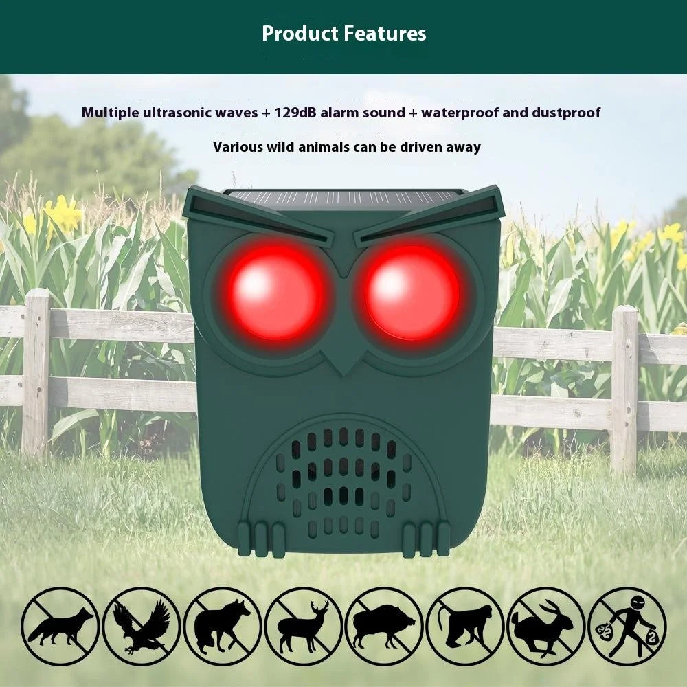 N912B 1Pc Ultrasonic Solar Beast Repeller for Farm Orchard Motion Sensor Wild Animal Deterrent - 3