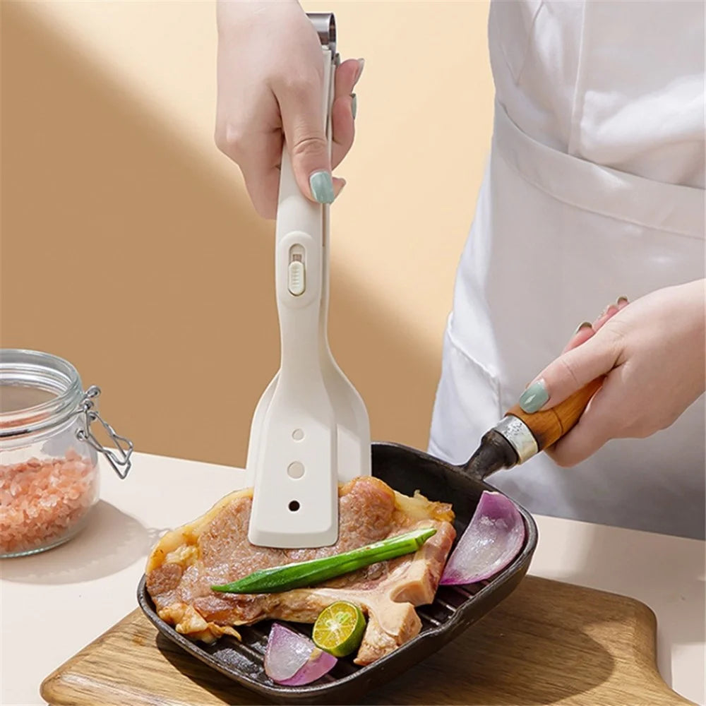 Kitchen Steak Tong Silicone Spatula Anti-Scalding Frying Fish Clip (No FDA Certification, BPA Free) - 2