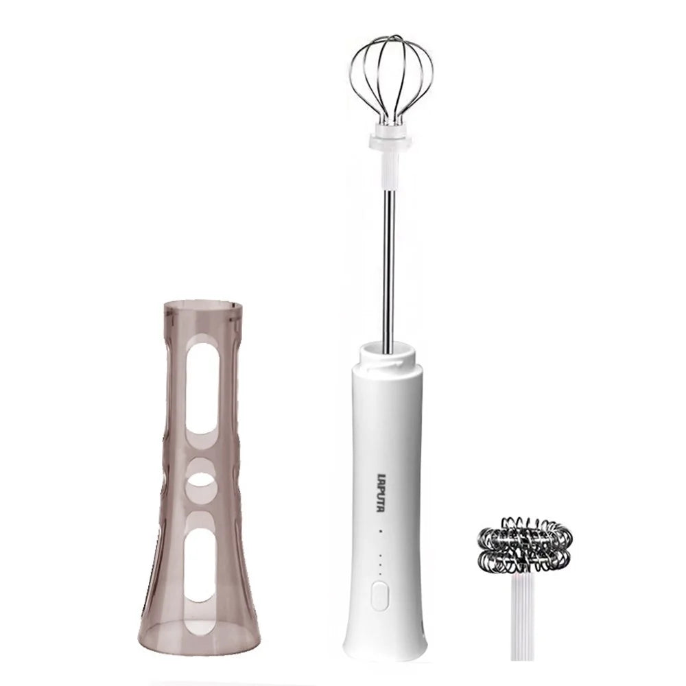 LAPUTA Electric Milk Frother Coffee Latte Art Automatic Whisk Mixer Double-Headed Stirrer for Home / Cafe - 1