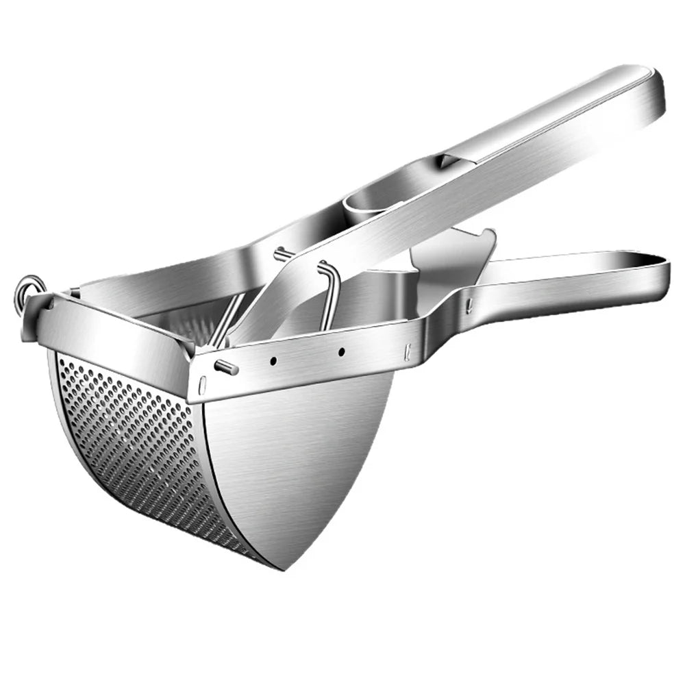 430 Stainless Steel Potato Ricer Multifunctional Vegetable Masher Fruit Press Lemon Juicer (FCM Tested) - Silver - 1