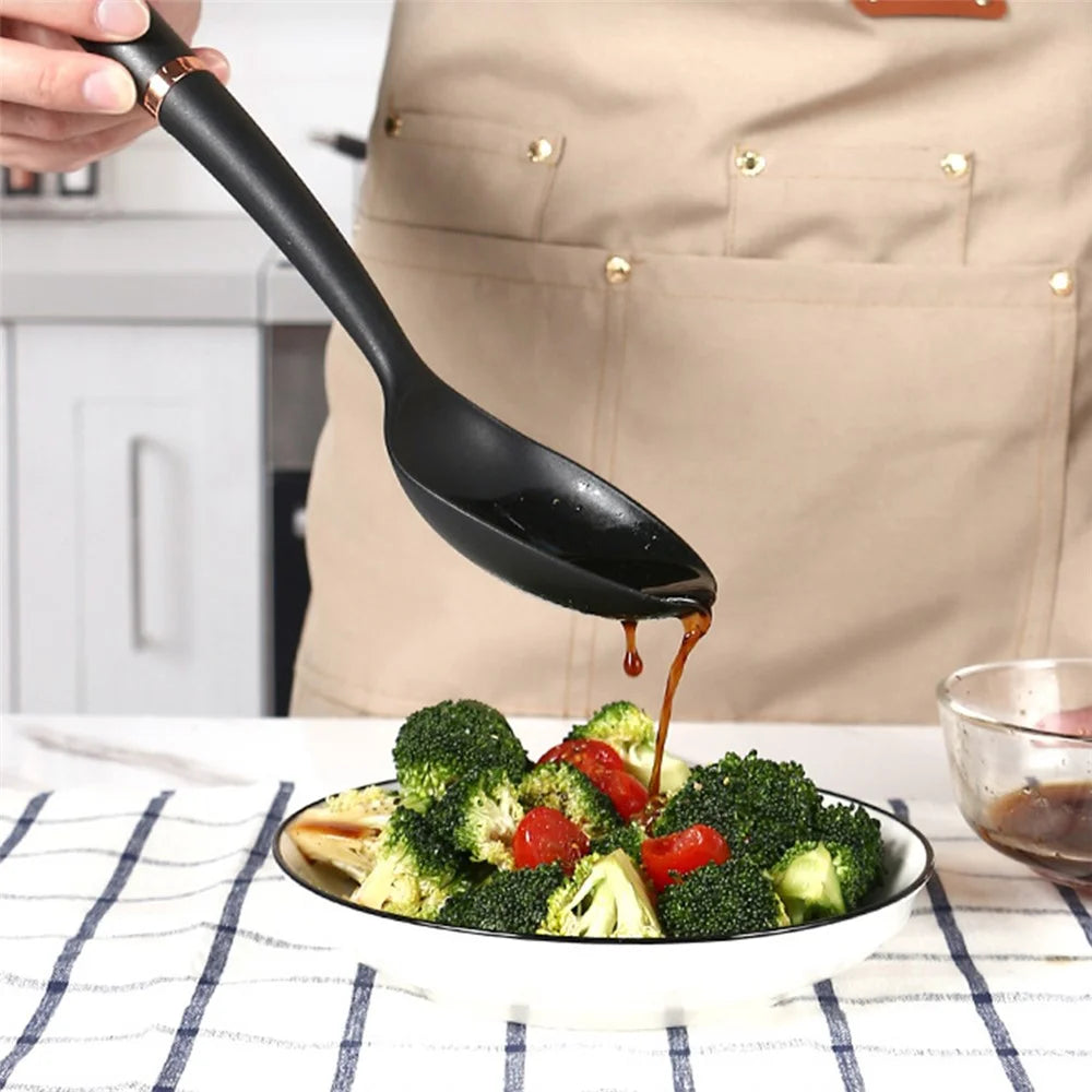 ABS+Nylon Ladle Spoon Cooking Serving Spoon Non-Stick Kitchen Utensil (BPA Free, No FDA Certificate) - 2
