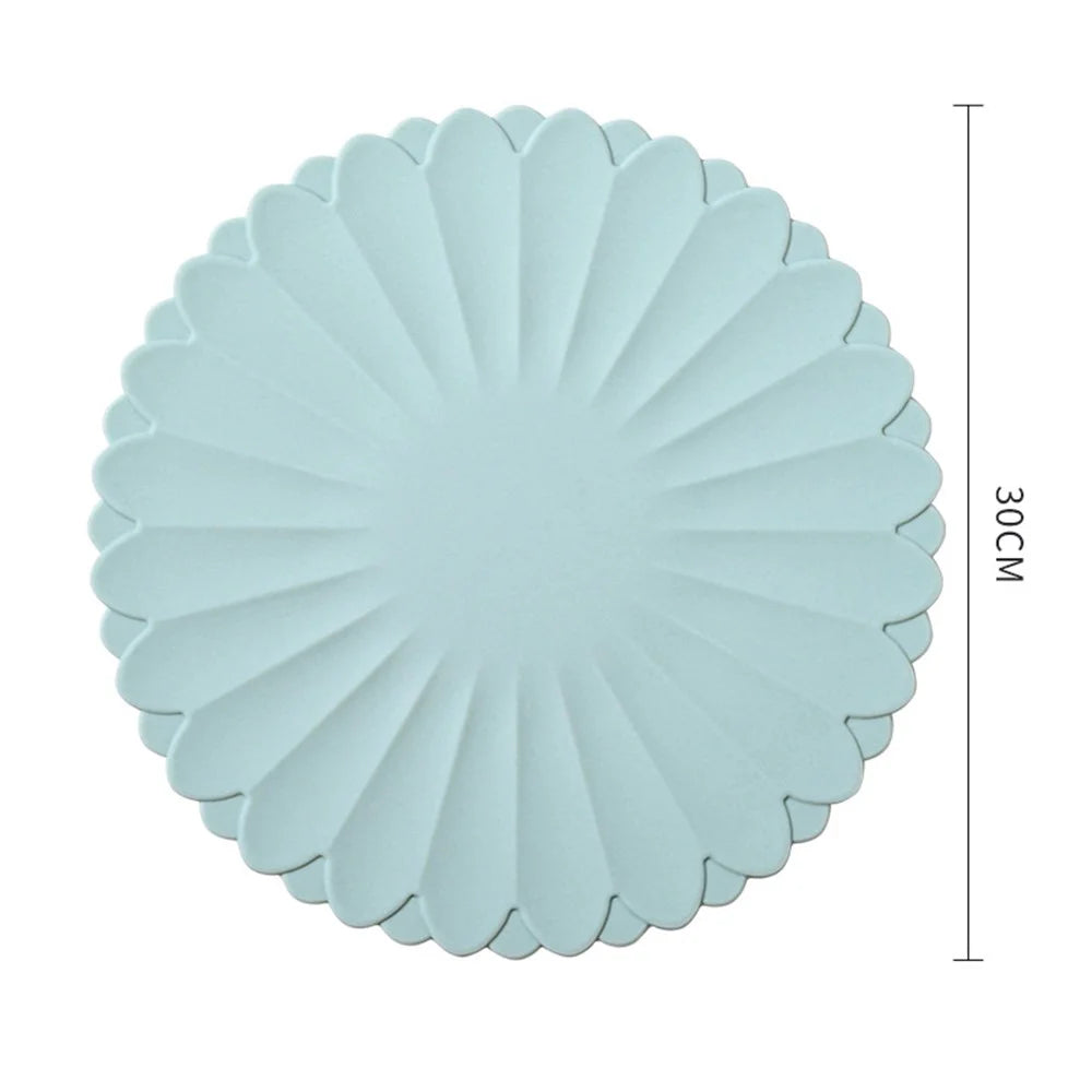 30*30cm Kitchen Heat-insulating Mat Silicone Anti-scalding Placemat Bowl Dish Cup Pad - Cyan - 7