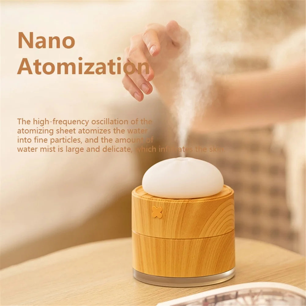 H42 Imitated Silicone Steamed Stuffed Bun Mini Mute Home Humidifier Air Moisturizing USB Mist Diffuser with Night Light - 5