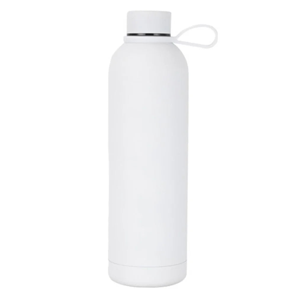 JUNSUNMAY 500ml Portable Candy Color 304 Stainless Steel Leakproof Vacuum Water Bottle (BPA Free, No FDA Certificate) - White - 1
