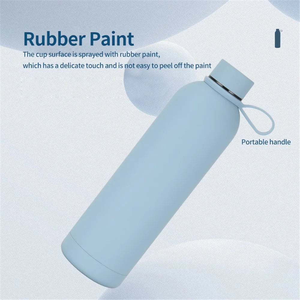 JUNSUNMAY 500ml Portable Candy Color 304 Stainless Steel Leakproof Vacuum Water Bottle (BPA Free, No FDA Certificate) - White - 4