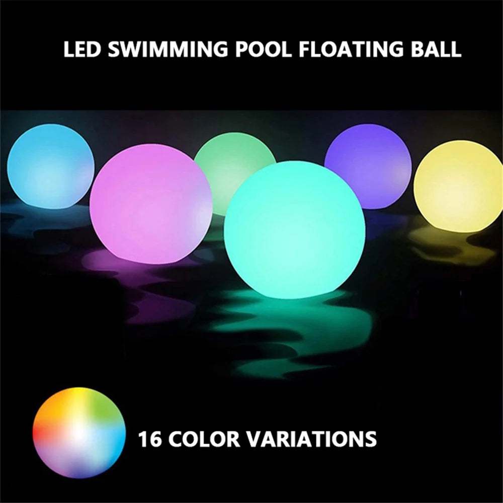 8Pcs Swimming Pool Floating Ball Dimming RGBW 16 Colors Glowing Ball LED Garden Beach Party Lawn Lamp - 2
