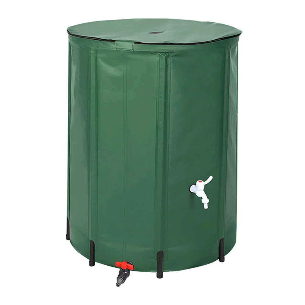 Portable Foldable Rain Water Collection Barrel 200L PVC Outdoor Garden Irrigation Storage Tank 56 x 78cm - 1