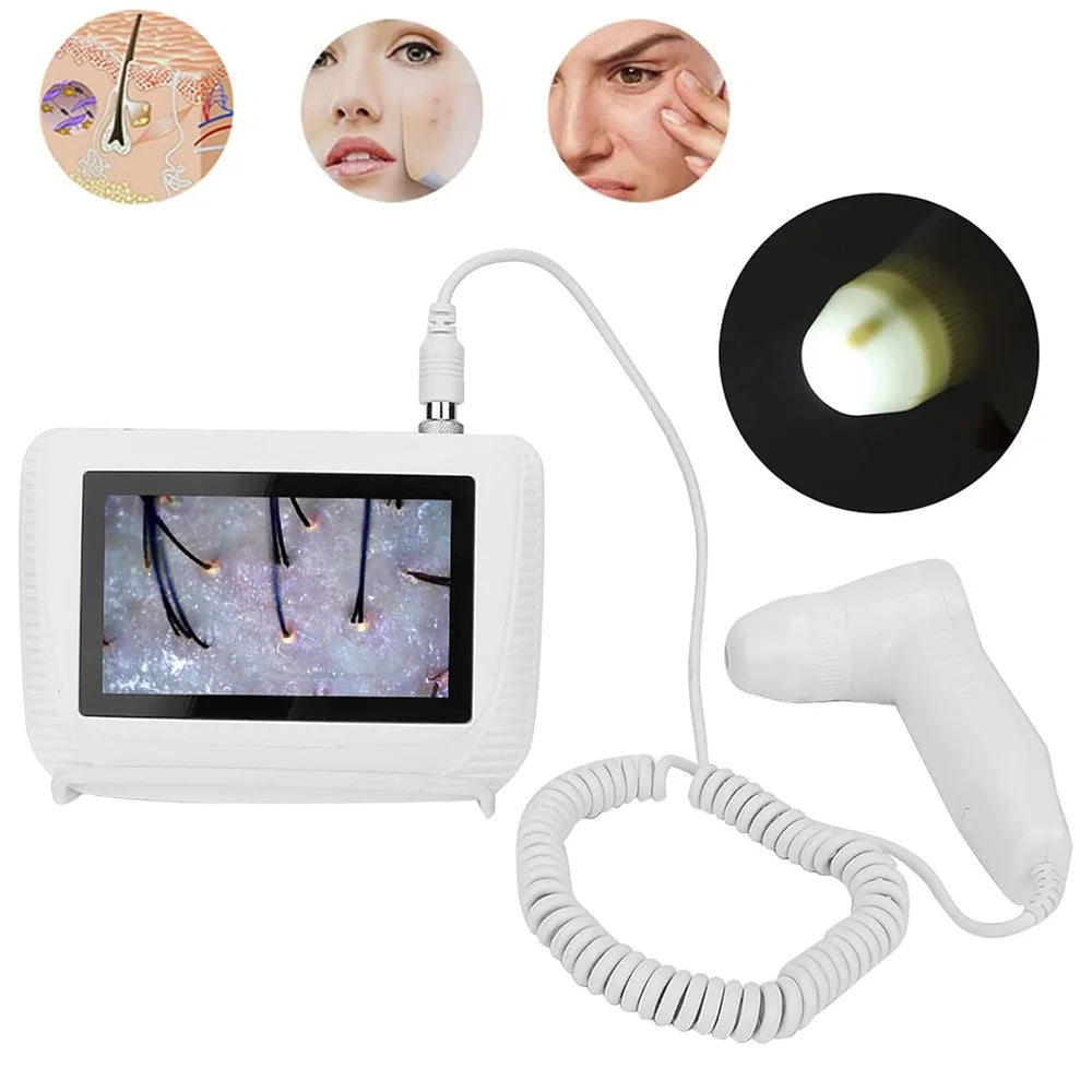5 Inch Scalp Detector Digital Skin Analyzer Live Image Skin Microscope with 50X / 200X Magnification Lens - US Plug - 4