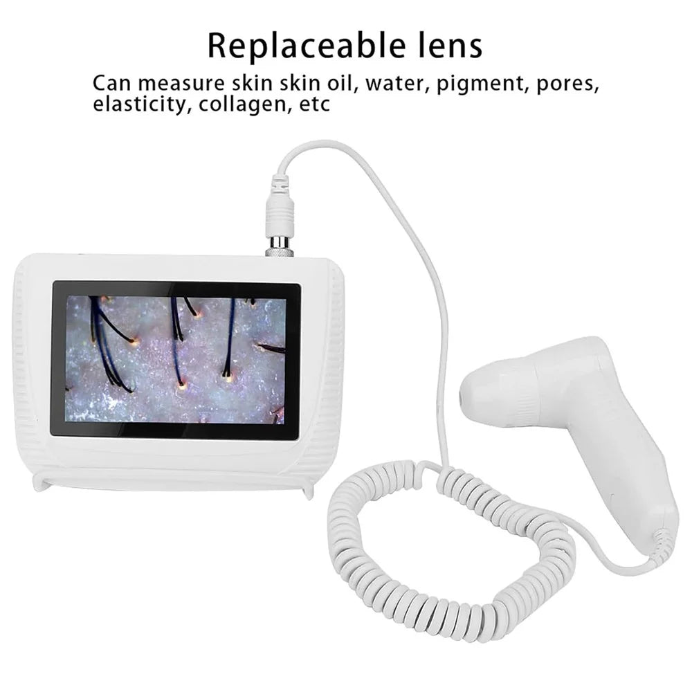 5 Inch Scalp Detector Digital Skin Analyzer Live Image Skin Microscope with 50X / 200X Magnification Lens - US Plug - 6