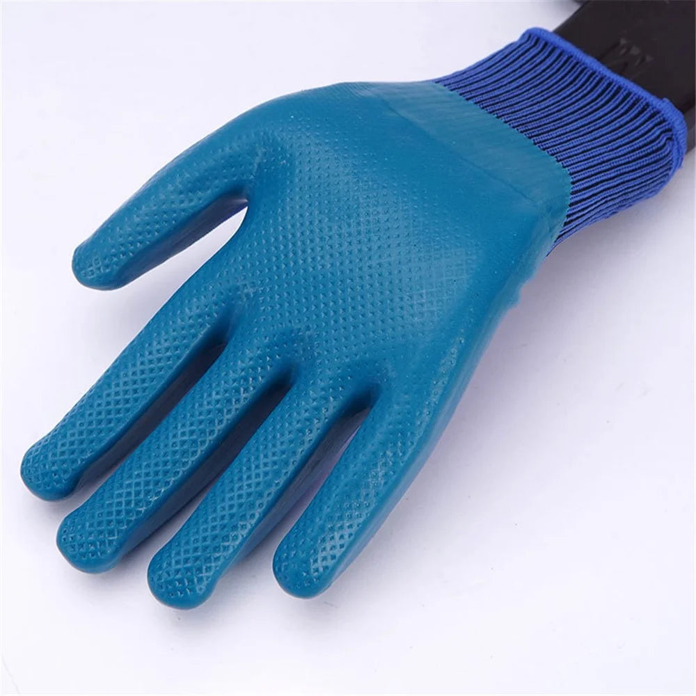 CHUANGSHI 12 Pairs Latex Safety Gloves Non-Slip Breathable Gloves for Industrial Work - 5