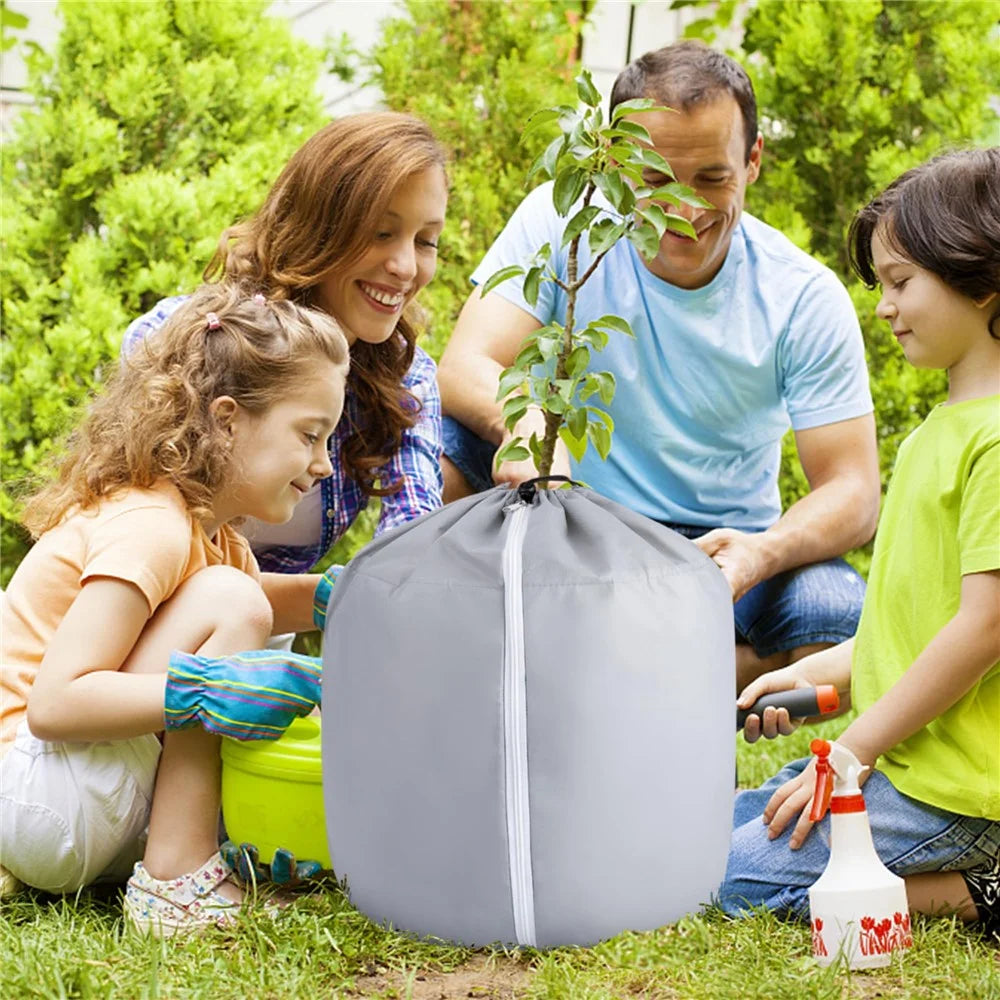 65 x 70cm Plant Frost Protection Cover Garden Tree Anti-Freeze Insulation Bag Oxford Fabric Eco-Friendly Pot Shield - Grey - 5