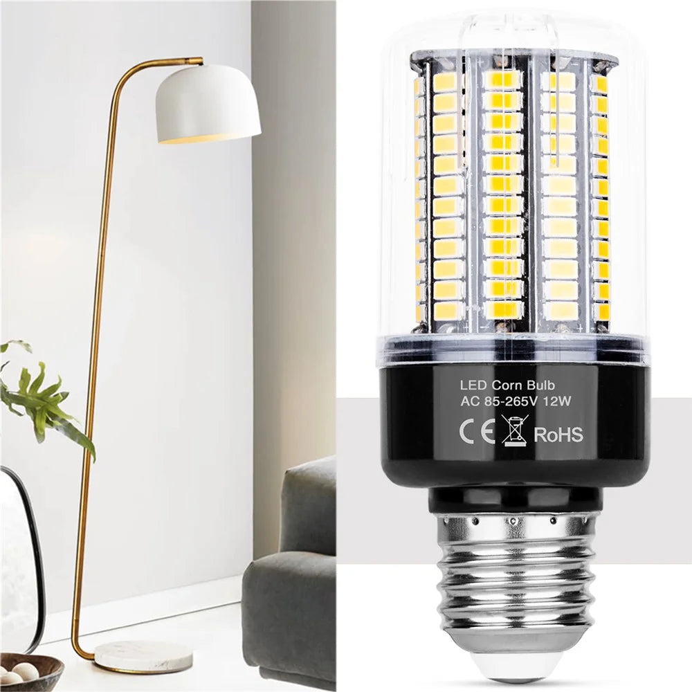 108 LEDs E27 5736 LED Corn Bulb Flicker Free Energy-saving Constant Current Lamp - Cool White - 2