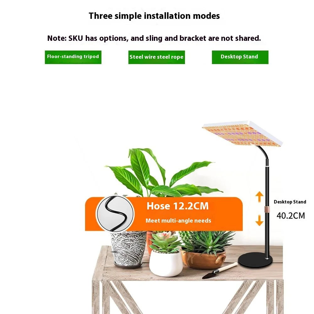 Style G Rectangular Sunlight Simulation Desktop Plant Grow Light VEG and BLOOM Segmented LED Growing Lamp, EU Plug - 5