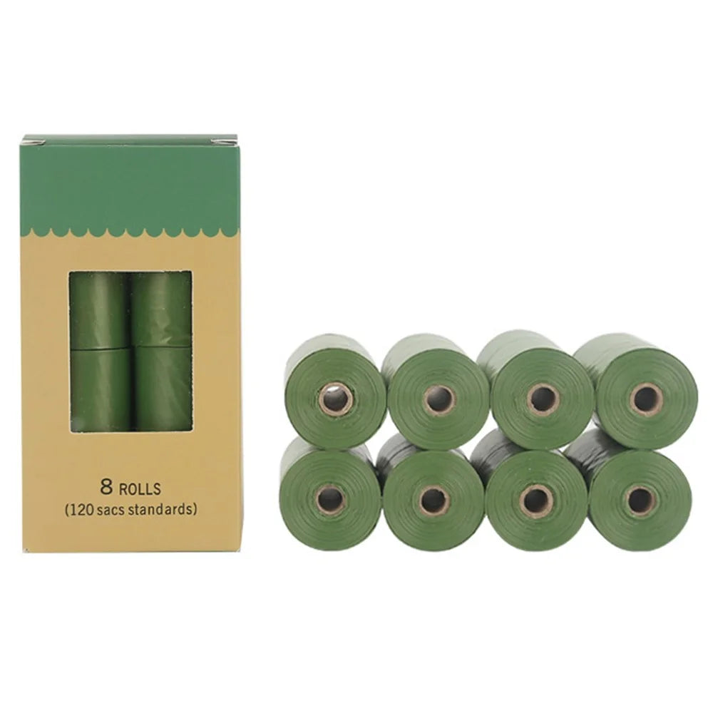8 Rolls Dog Waste Poop Bag Biodegradable Eco-friendly Lavender Scent Pet Poop Roll Bag - 1