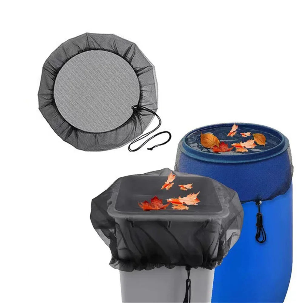100cm Diameter Anti-Mosquito Mesh Cover for Rain Barrel Water Collection Bucket Netting Cover - Black - 7