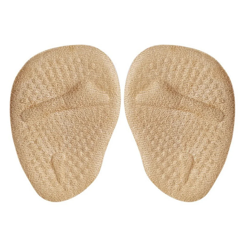 Breathable High Heels Forefoot Pads Anti-Slip Pain Relief Half Insoles Inserts - Beige - 1