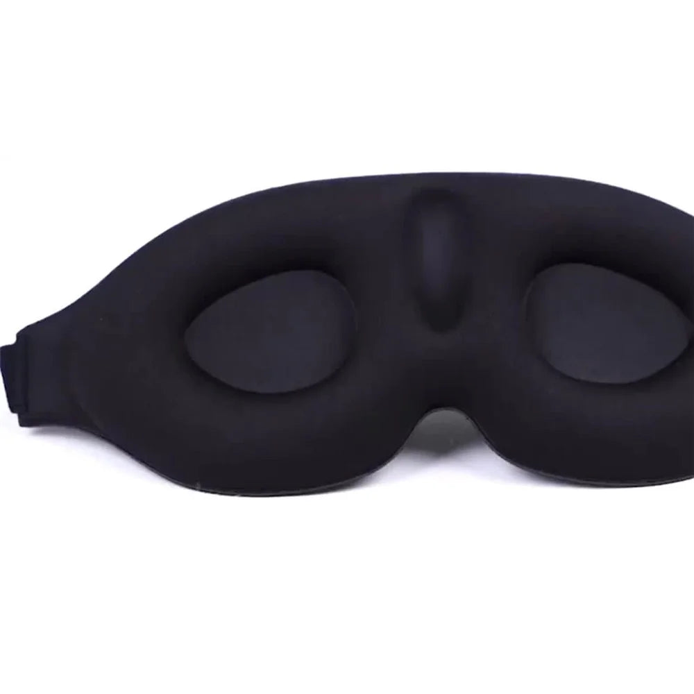 Ergonomic 3D Sleeping Mask Polyester Eye Mask Blindfold with Adjustable Strap - 6