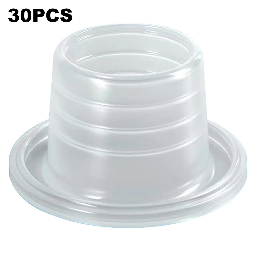 30Pcs Faucet Triangle Valve Leak-Proof Sealing Gasket Faucet Plumbing Silicone Seal Ring Washers - Transparent - 1
