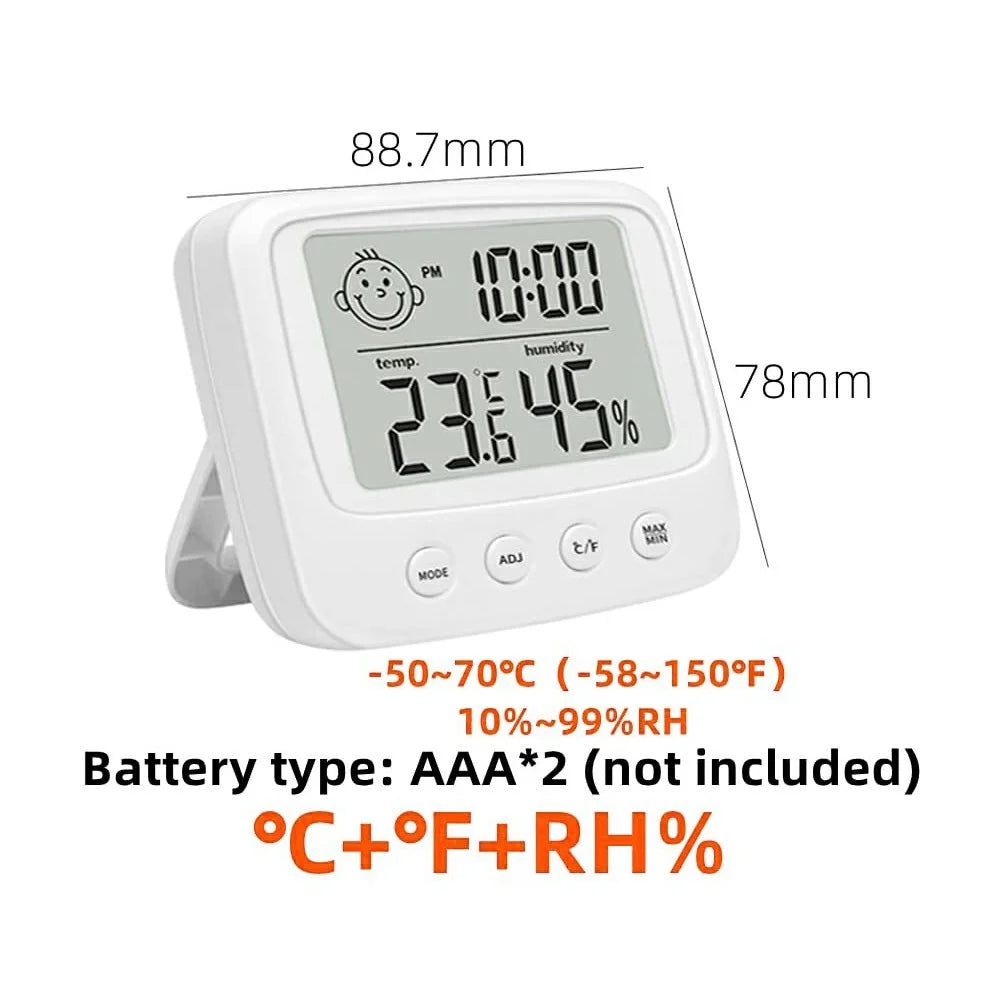 E0828S Smile Face Digital Alarm Clock Multi-Function Household Thermometer Hygrometer (With Backlit) - 5