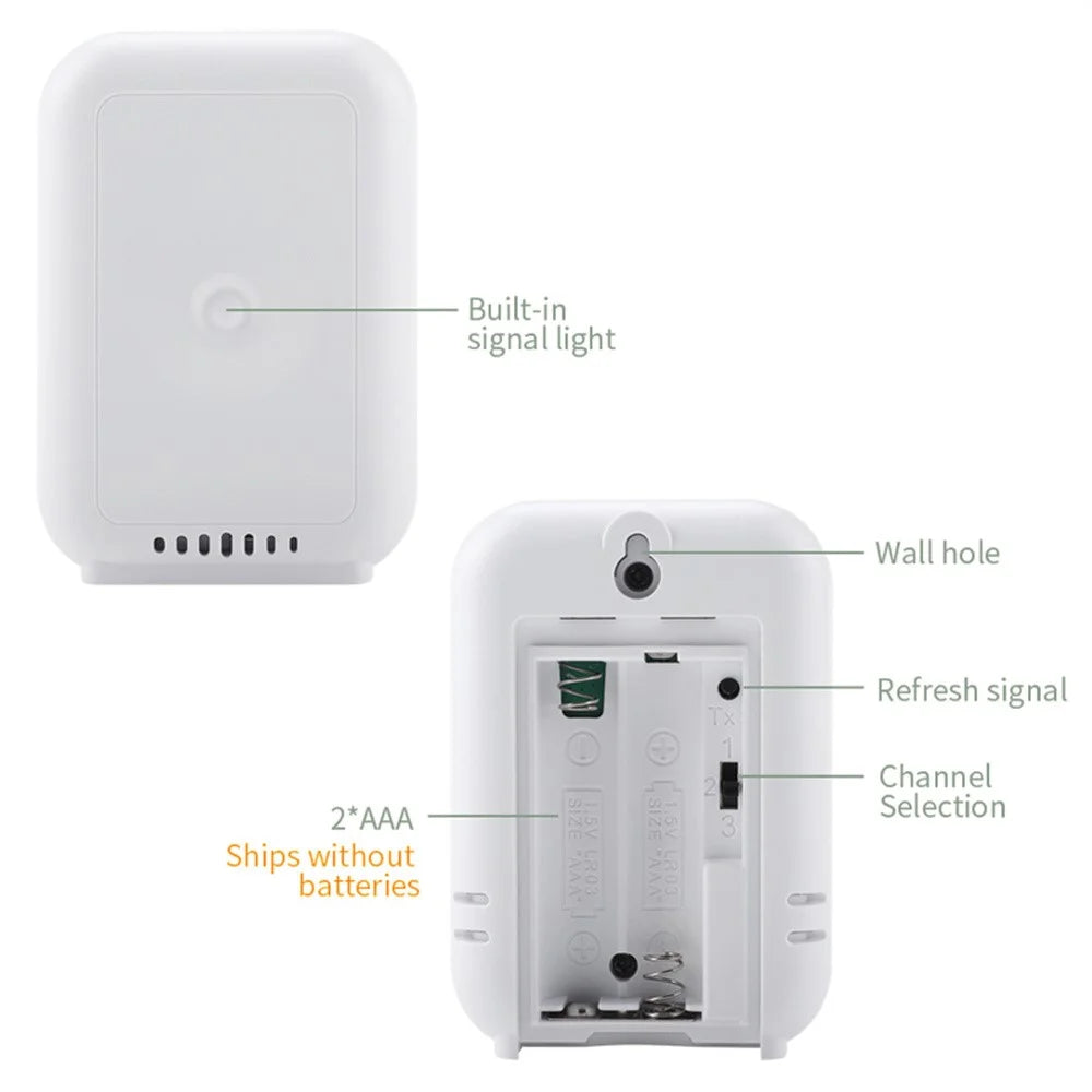TS-FT0402 Wireless Indoor Outdoor Greenhouse Thermometer Digital Temperature Meter, 1 Receiver + 2 Transmitter - 4
