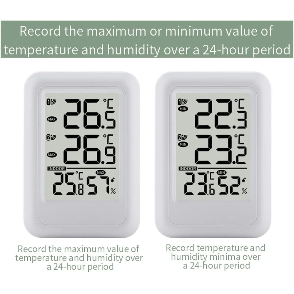 TS-FT0402 Wireless Indoor Outdoor Greenhouse Thermometer Digital Temperature Meter, 1 Receiver + 2 Transmitter - 5