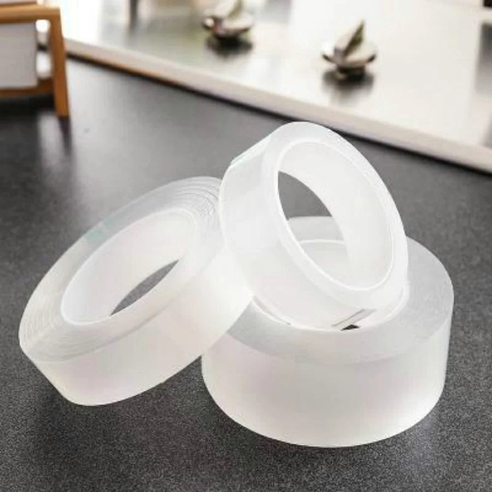 0.5mm Thick Kitchen Sink Mildew-Proof Tape Transparent Single-Sided Waterproof Anti-Oil Seam Sticker, 3cmx3m - 7