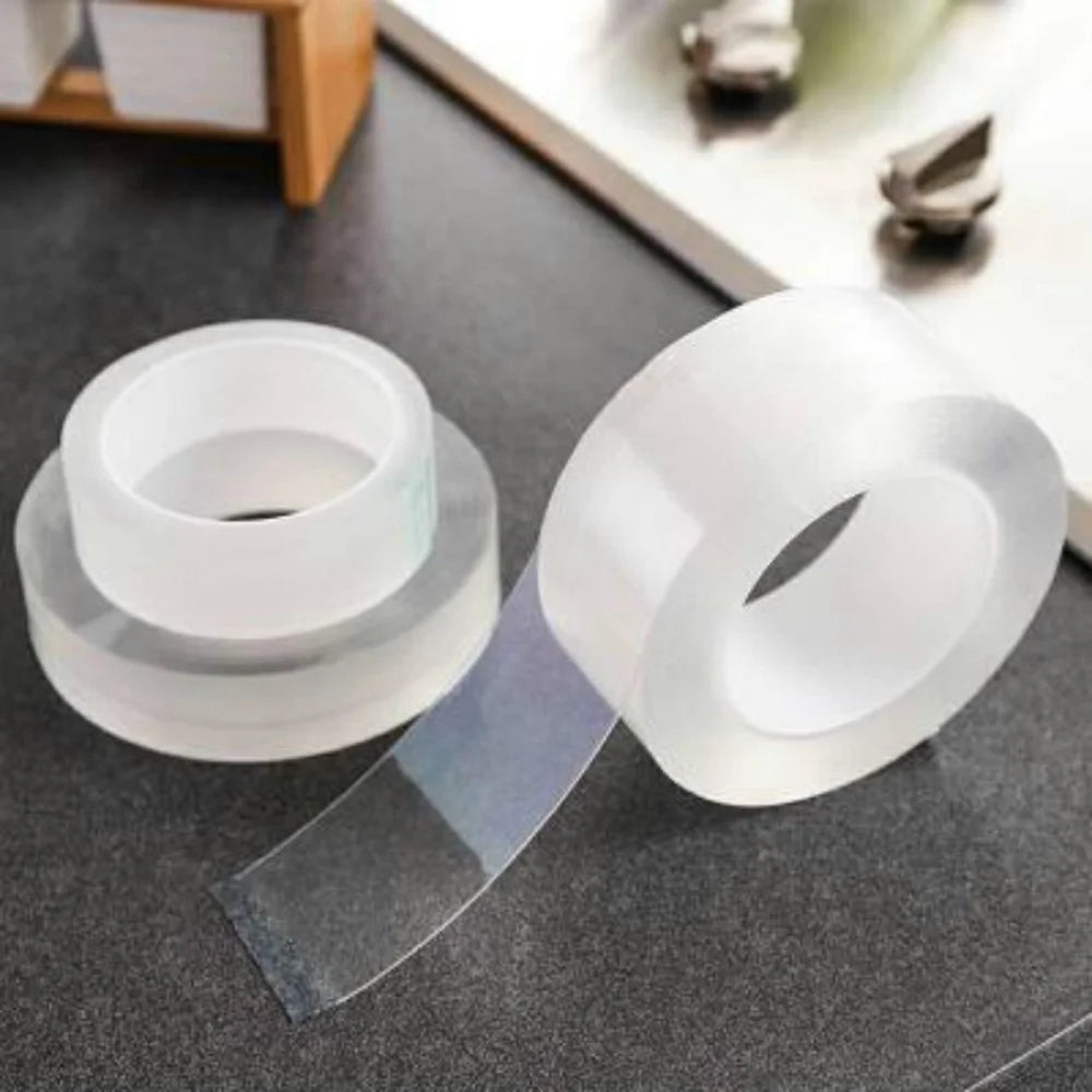 0.8mm Thick Kitchen Sink Mildew-Proof Tape Transparent Single-Sided Waterproof Anti-Oil Seam Sticker, 3cmx3m - 6