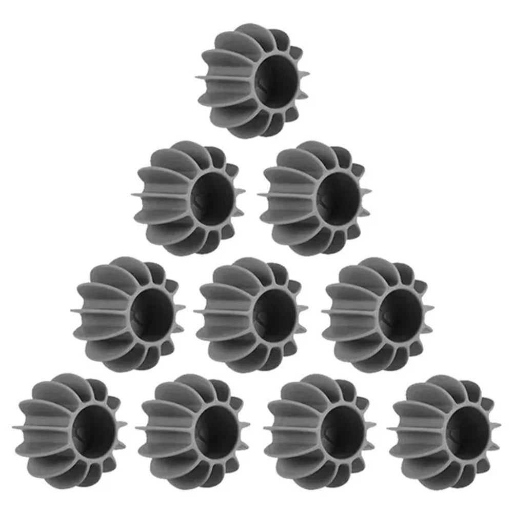 10Pcs Silicone Laundry Washing Ball Anti Tangling Drum Washing Machine Clothes Cleaning Care Ball - Grey - 1