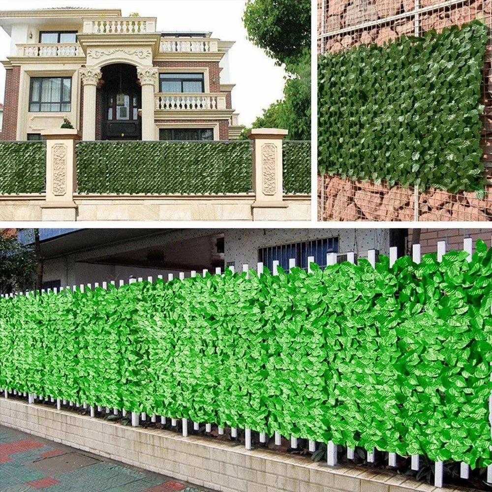 0.5 x 0.5m Dark Sweet Potato Leaf Artificial Hedge Privacy Screen Faux Leaf Fence Garden Yard Barrier Decor - 7