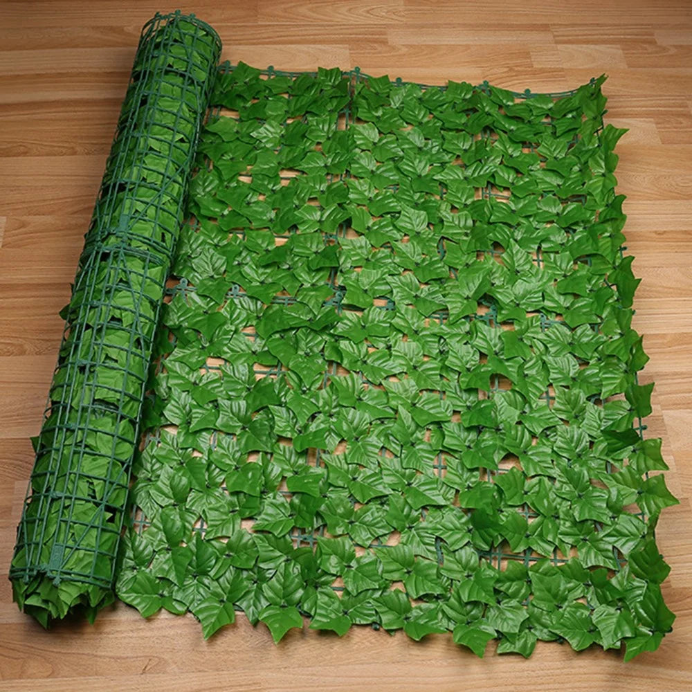 0.5 x 3m Light Sweet Potato Leaf Artificial Hedge Privacy Screen Faux Leaf Fence Garden Yard Barrier Decor - 1
