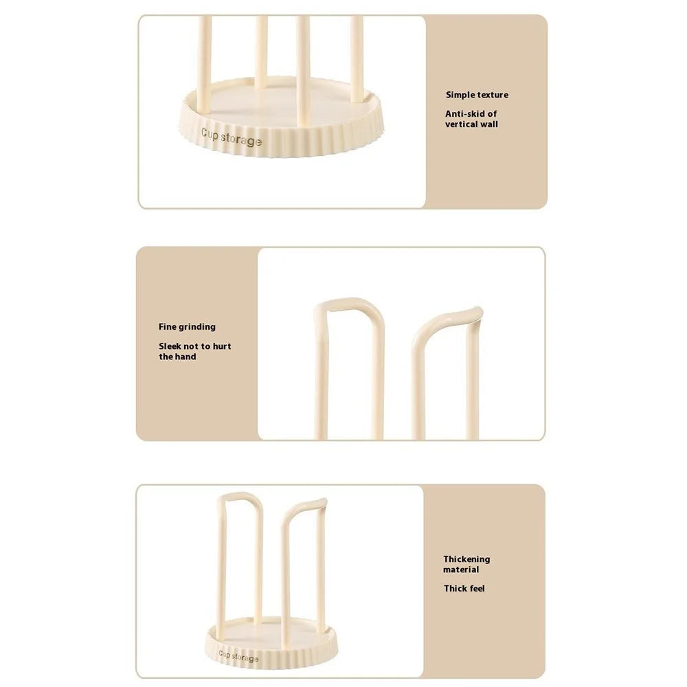 Disposable Cup Dispenser Paper Cup Holder Storage Rack Punching Free for Home - White - 5
