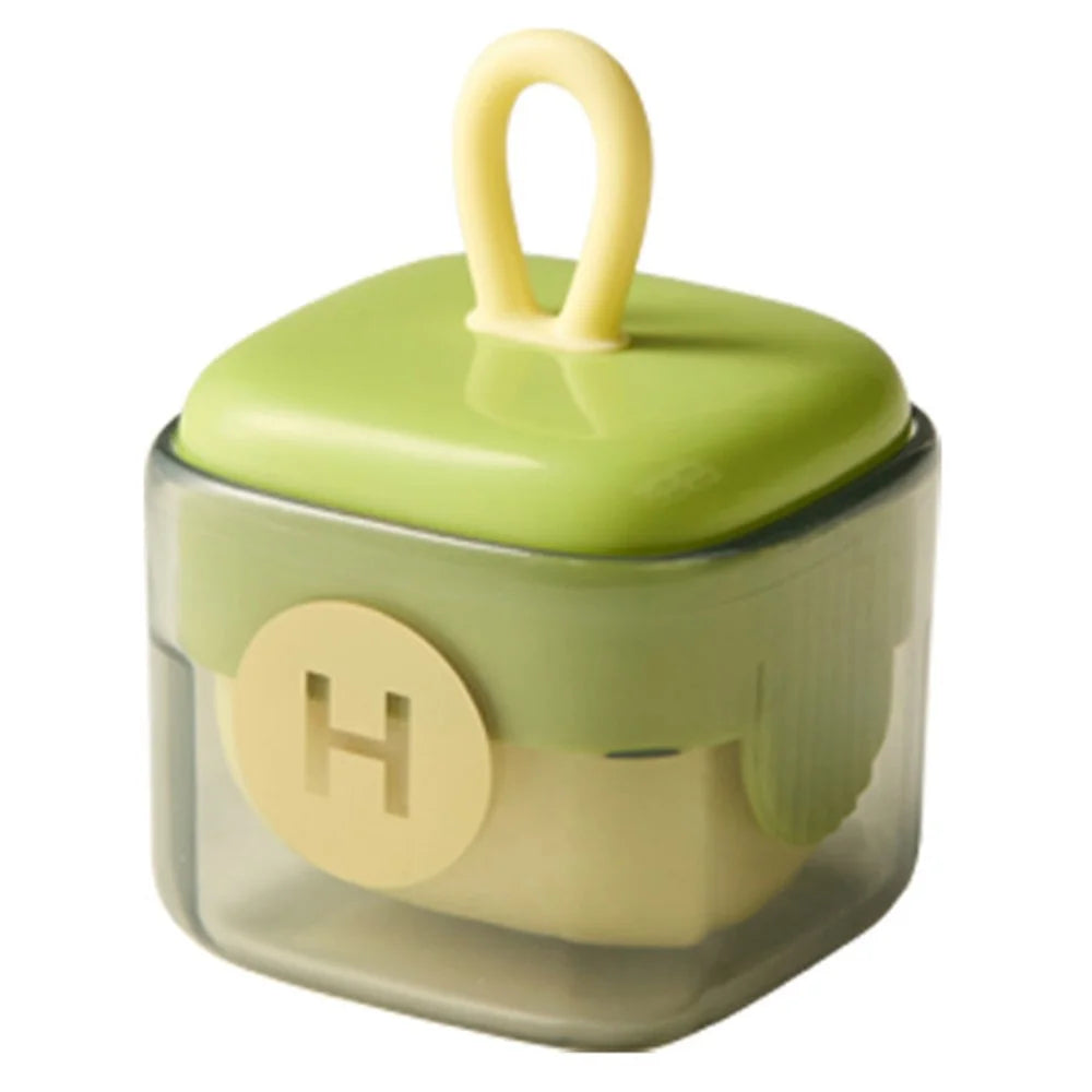 Portable Reusable Lint Roller Washable Square Sticky Clothes Hair Dust Remover - Matcha Green - 1